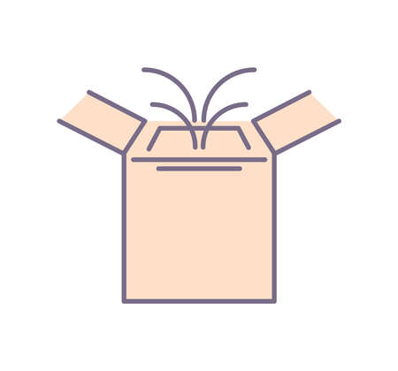 open cardboard boxのイラスト素材