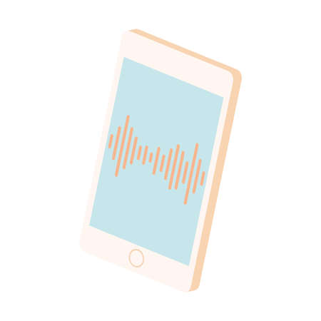 smartphone voice messageのイラスト素材