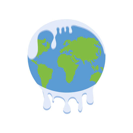 world melted by warmingのイラスト素材