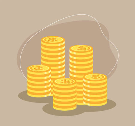 stack of coinsのイラスト素材