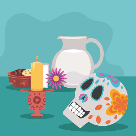 day of the dead decorationのイラスト素材