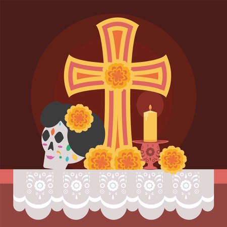 altar day of the deadのイラスト素材