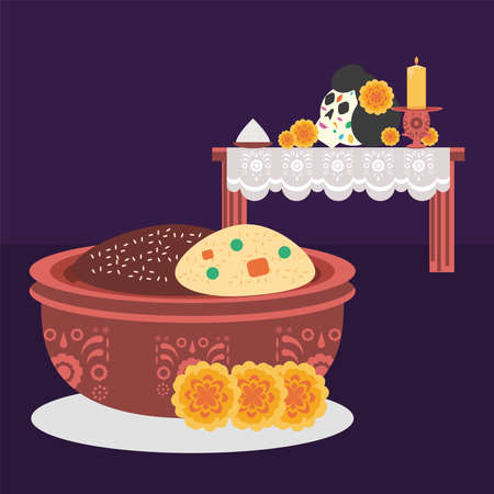 celebrating day of the deadのイラスト素材