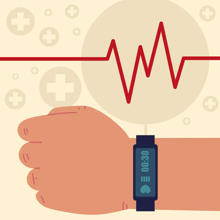 fitness smart watchのイラスト素材