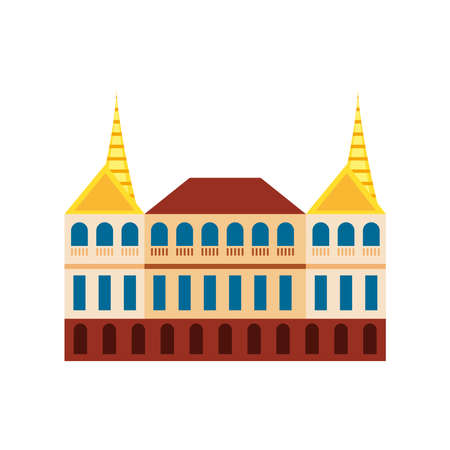 temple in bangkok thailandのイラスト素材