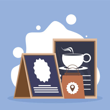 coffee shop menuのイラスト素材