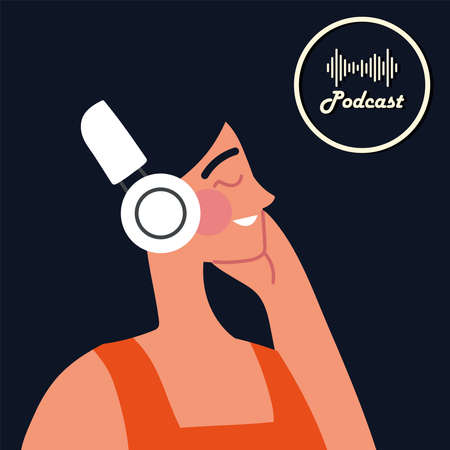 podcast live showのイラスト素材
