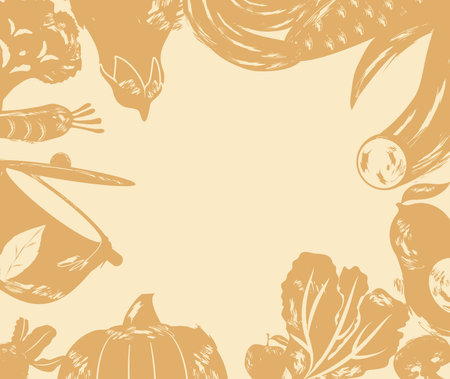 food nature hand drawnのイラスト素材