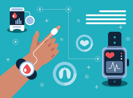 wearable health innovationのイラスト素材