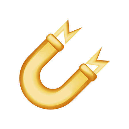 magnet icon goldenのイラスト素材