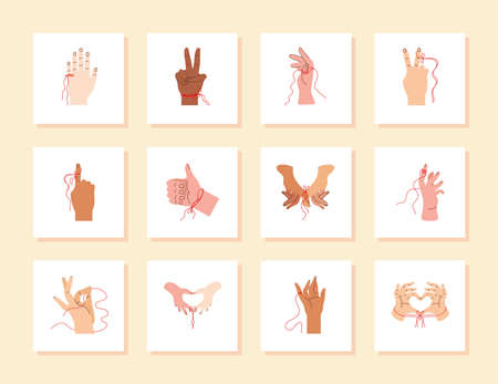 red thread of fateのイラスト素材