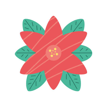 flower poinsettia decorationのイラスト素材