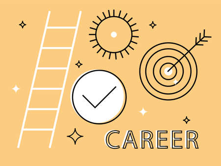 career strategy and goalのイラスト素材
