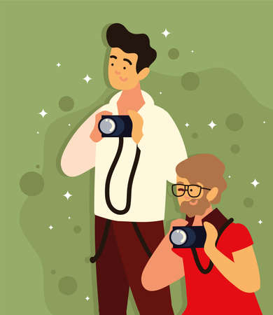 photographers or cameramenのイラスト素材