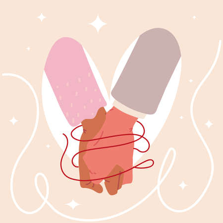 red thread of fateのイラスト素材