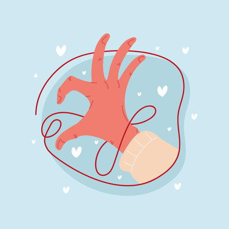 hand with string of destiny