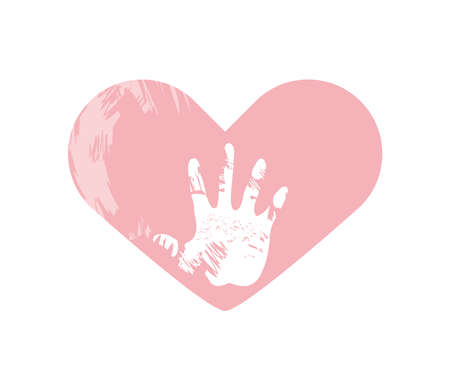 hand in heartのイラスト素材