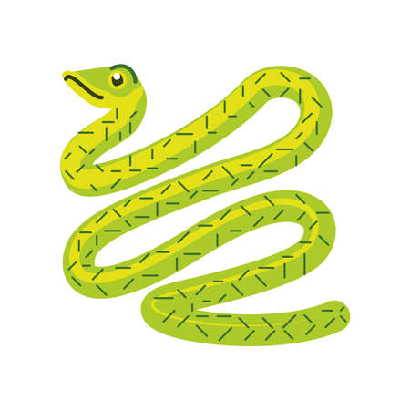green snake iconのイラスト素材