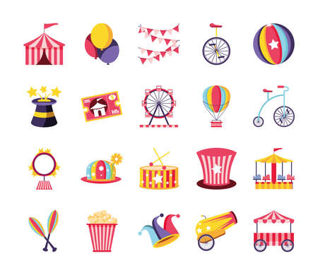 set of circusのイラスト素材