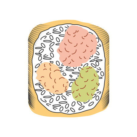 top view sushiのイラスト素材