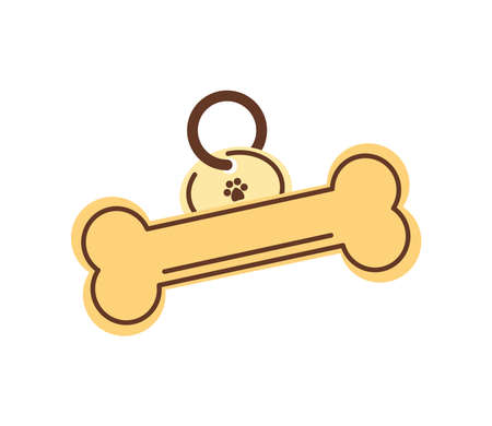 pet medal and boneのイラスト素材