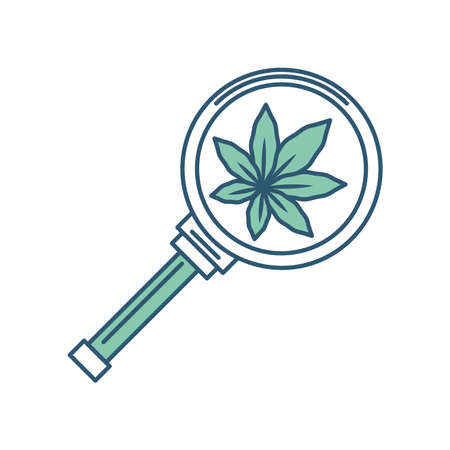 cannabis medical analyzingのイラスト素材