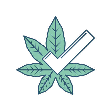 cannabis medicine check markのイラスト素材