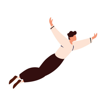 free flying manのイラスト素材