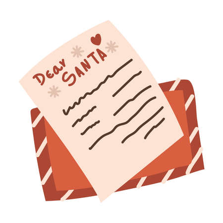 christmas wishes letterのイラスト素材