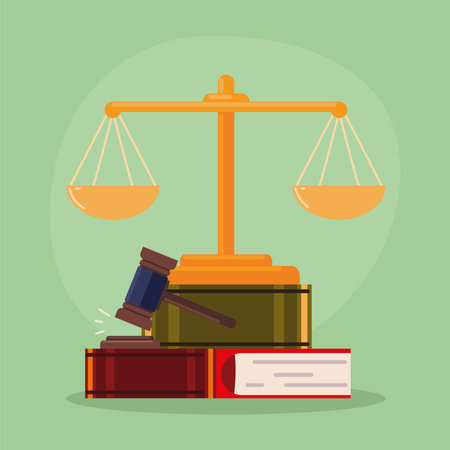 trial justice scaleのイラスト素材