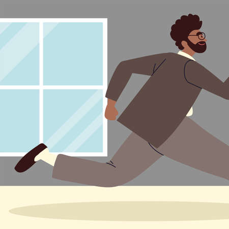 business afro american manのイラスト素材