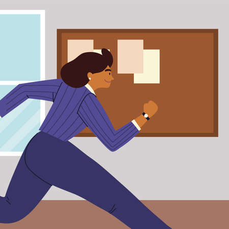 runner business femaleのイラスト素材