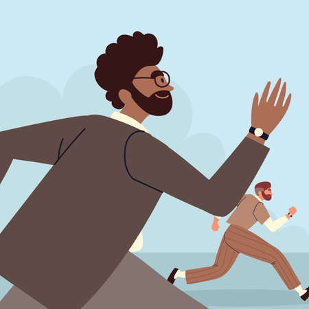 business persons runningのイラスト素材