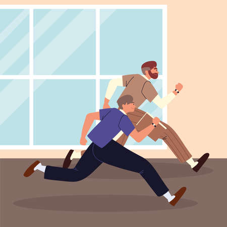 professional runners business peopleのイラスト素材