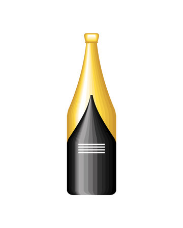 champagne bottle drinkのイラスト素材