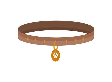 pets collar and medalのイラスト素材