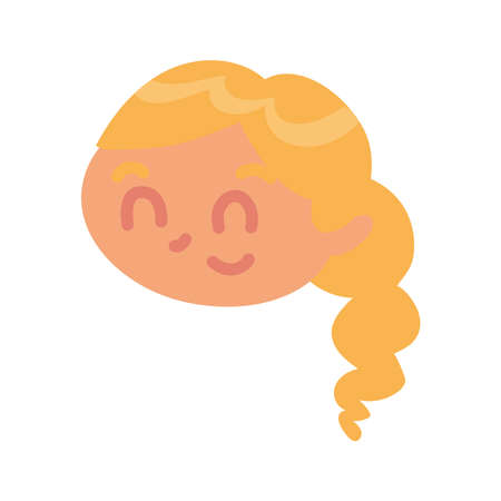 blonde girl faceのイラスト素材