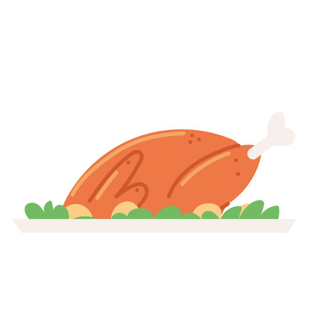 roasted turkey menuのイラスト素材
