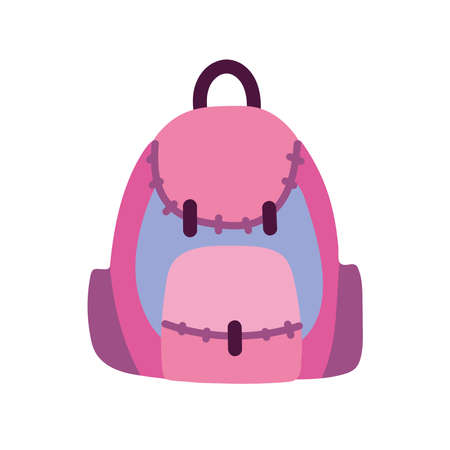 pink backpack accessoryのイラスト素材