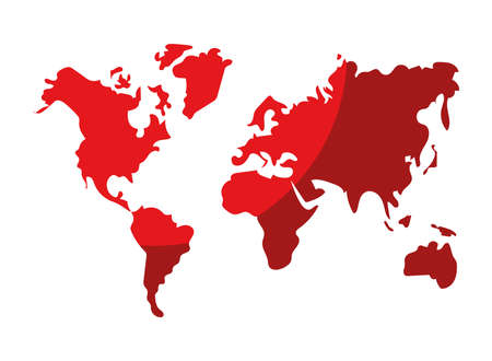 red map worldのイラスト素材