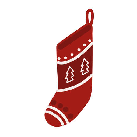christmas stocking decorationのイラスト素材
