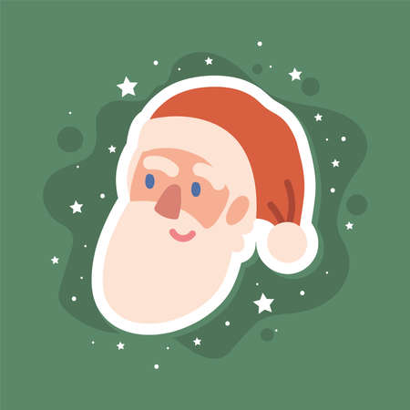 Santa Claus faceのイラスト素材