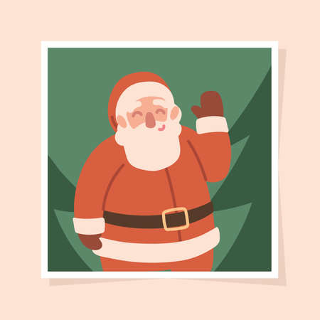 Santa Claus waving handのイラスト素材