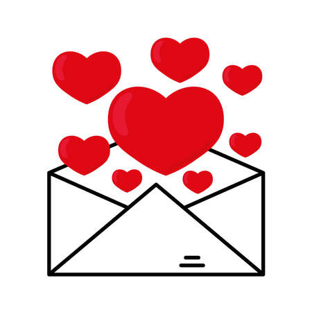 love heart messageのイラスト素材