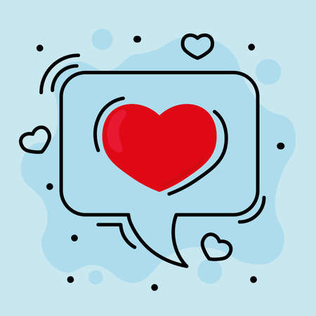 hearts love messageのイラスト素材