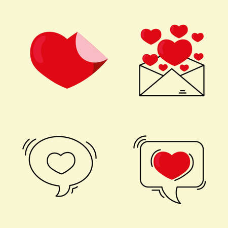 icons love heartのイラスト素材