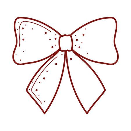 bow decoration linearのイラスト素材
