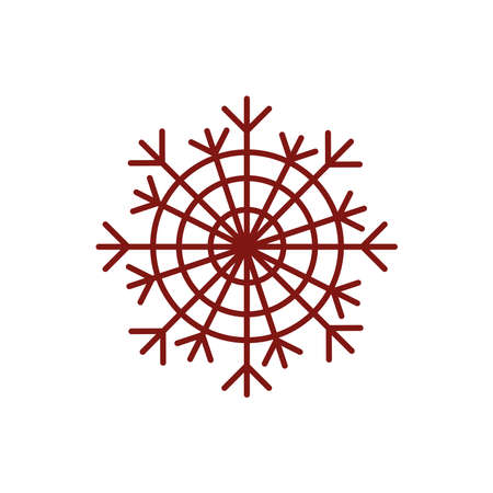 snowflake winter linearのイラスト素材