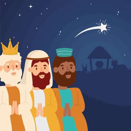 manger three wiseのイラスト素材
