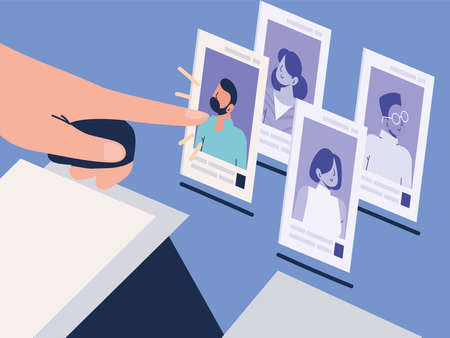 recruiting job candidatesのイラスト素材